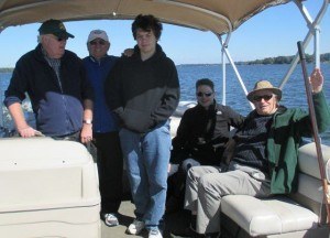 Lake Stewards' regular lake patrol looking at water quality and clarity and lake vegetation temperature